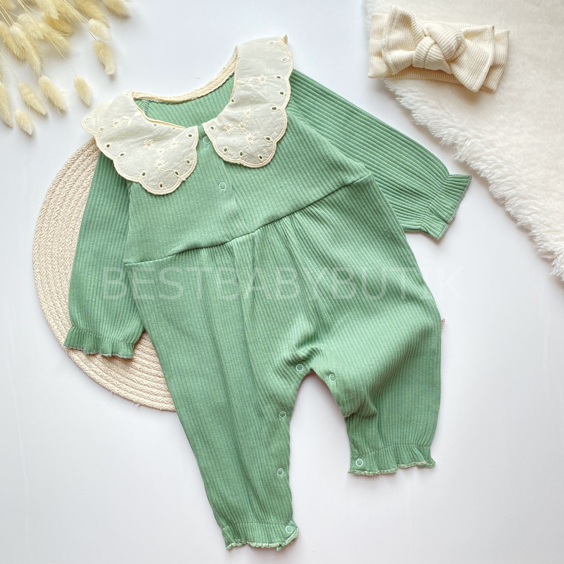 MELİNDA FİSTO BEBE YAKA DETAYLI FİTİLLİ TULUM