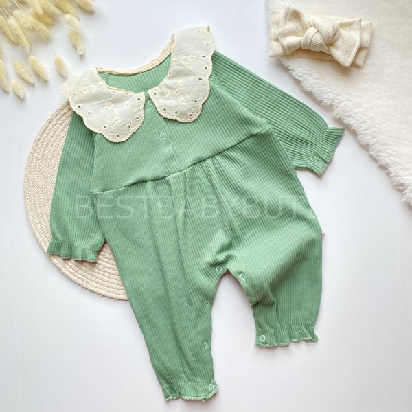 MELİNDA FİSTO BEBE YAKA DETAYLI FİTİLLİ TULUM