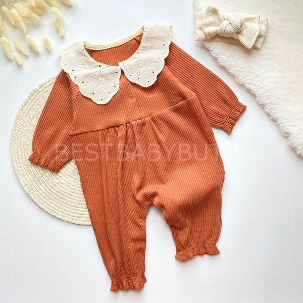 MELİNDA FİSTO BEBE YAKA DETAYLI FİTİLLİ TULUM