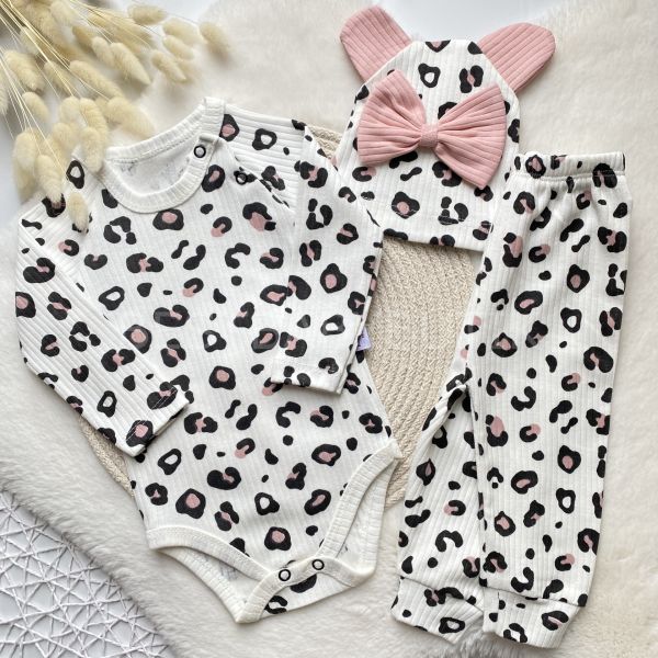 LEOPAR DESENLİ KAŞKORSE 3’LÜ TAKIM