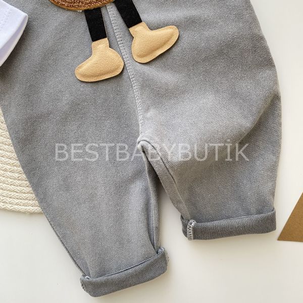 AYICIK PANÇ İŞLEMELİ 2’Lİ KOT SALOPET