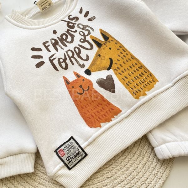 FRENDS FOREVER BASKI DETAYLI ŞARDONLU KIŞLIK 2’Lİ TAKIM