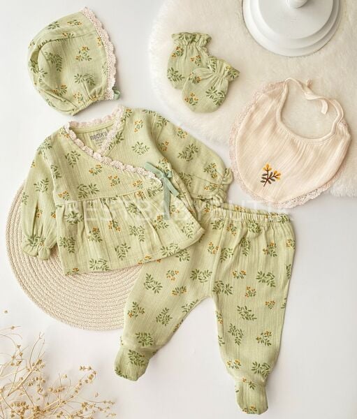 Viola Müslin 5’Li Hastane Çıkışı Seti