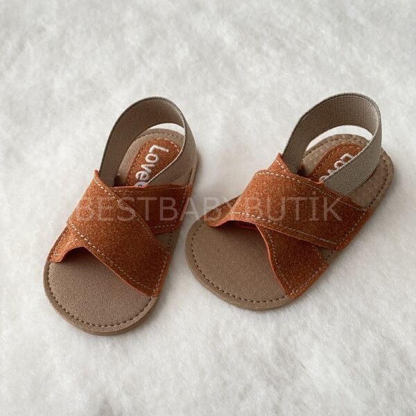 Turuncu Süet Bebek Terlik 19 NUMARA 12 CM