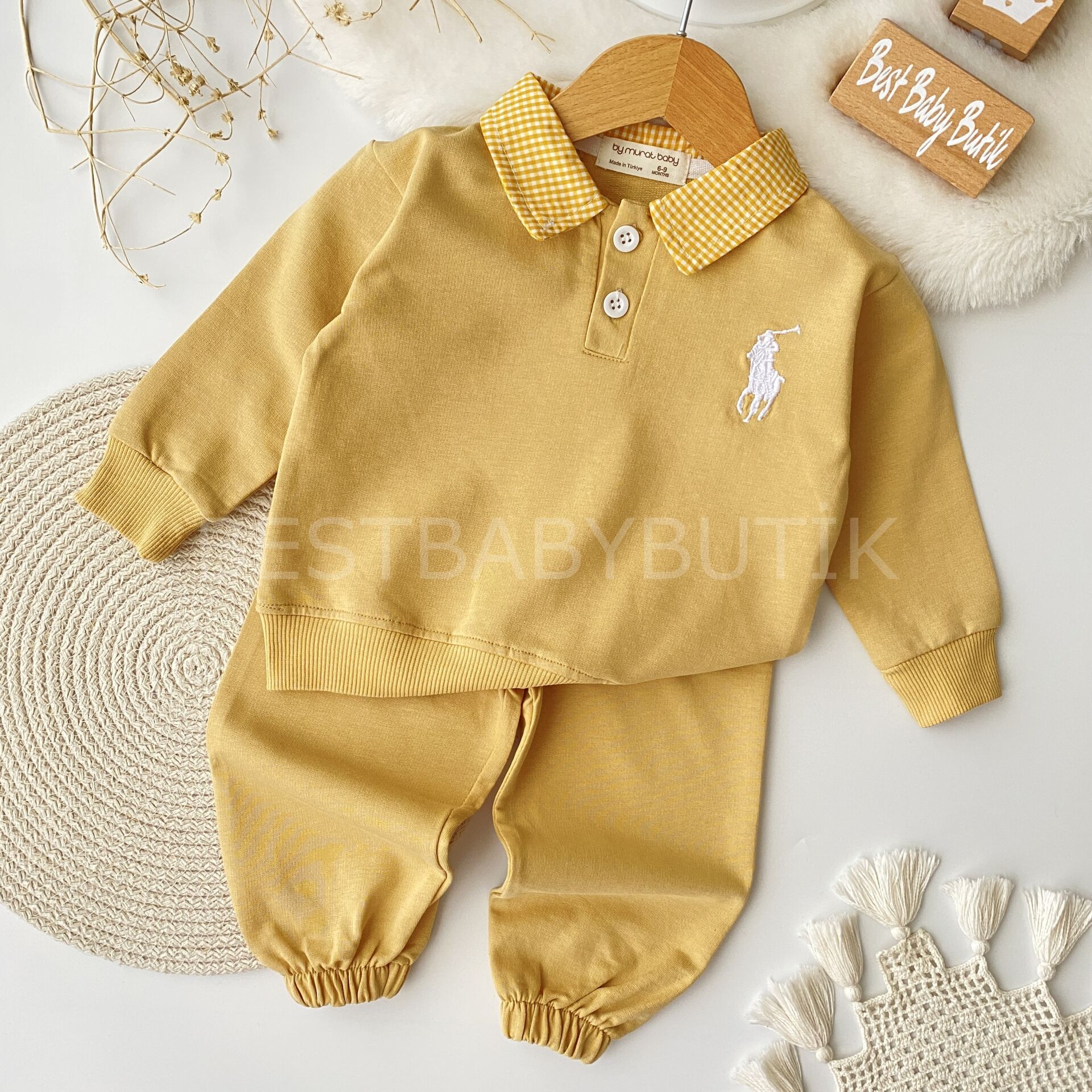USPA Nakışlı Polo Yaka 2’li Takım 6-9 AY