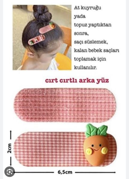 TAVŞAN FİGÜRLÜ BEBEK SAÇLARI TOPLAMAK İÇİN CIRT CIRT TOKA (3’LÜ)