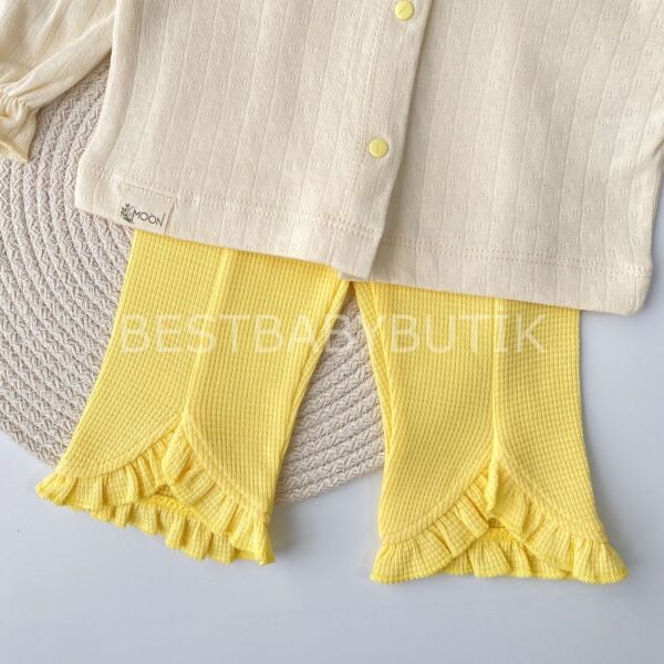 Çilek Bebe Yakalı Fırfırlı İspanyol Paça 2’Li Takım