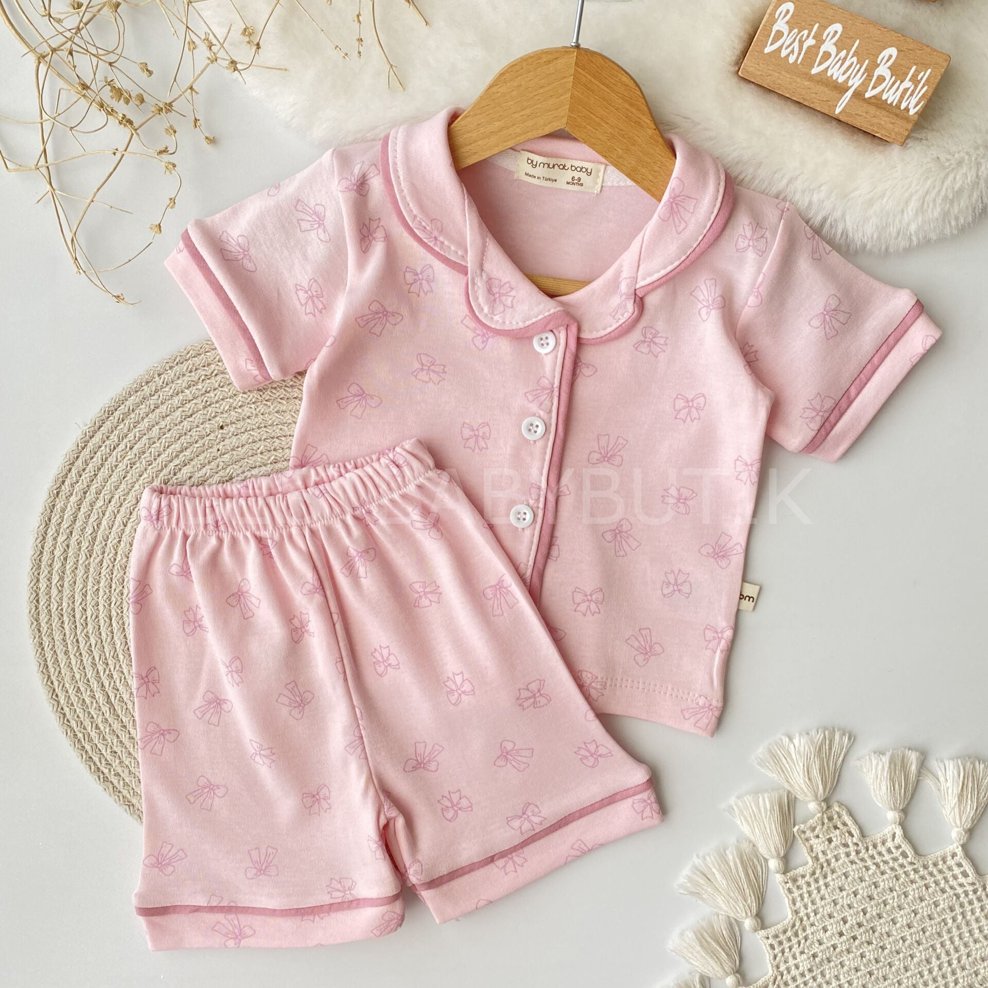 Kurdale Desenli Pamuklu Pijama Takımı 18-24 AY