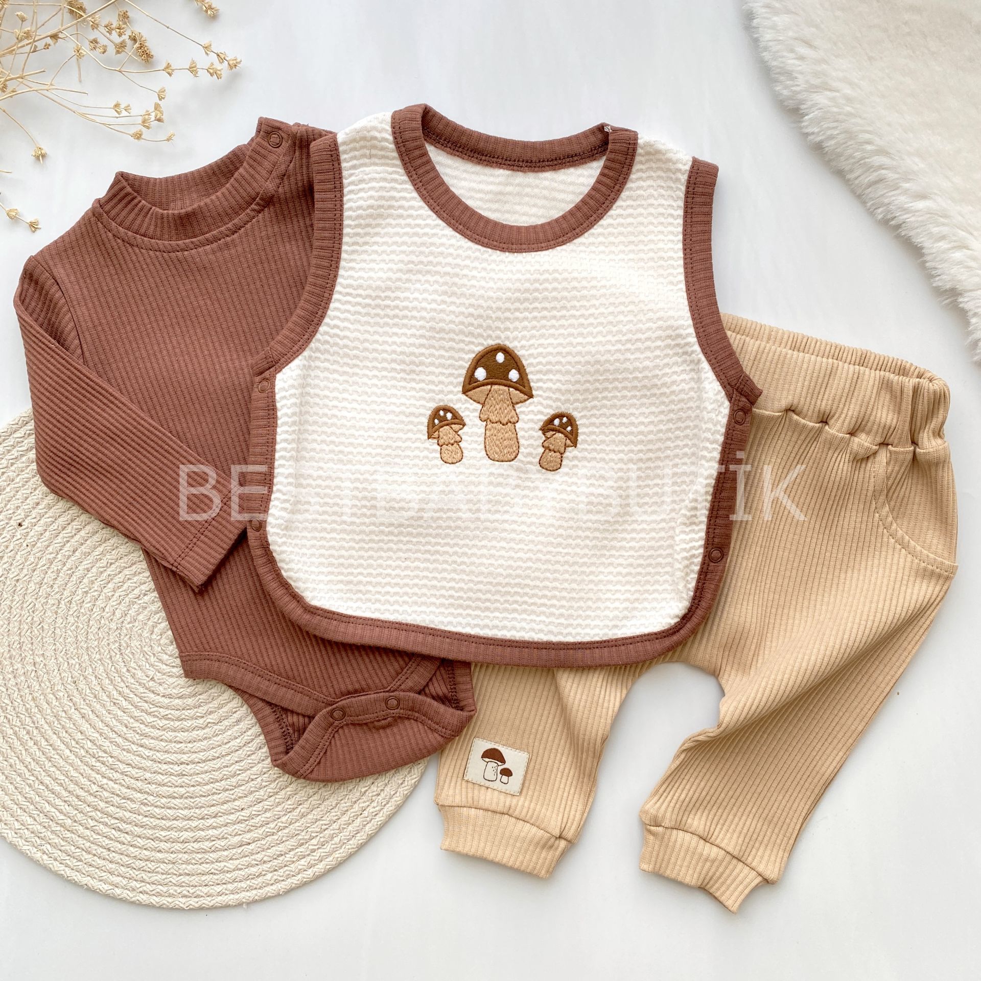 SOFT MANTAR NAKIŞLI SÜVETERLİ 3’LÜ TAKIM