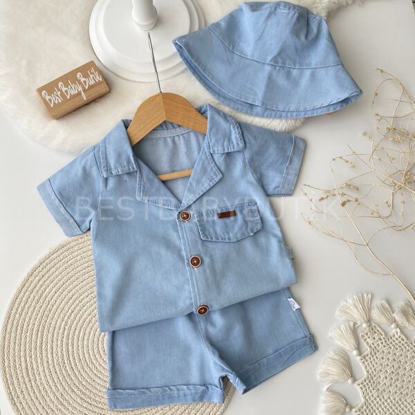 Supper Şapkalı Kot Takım