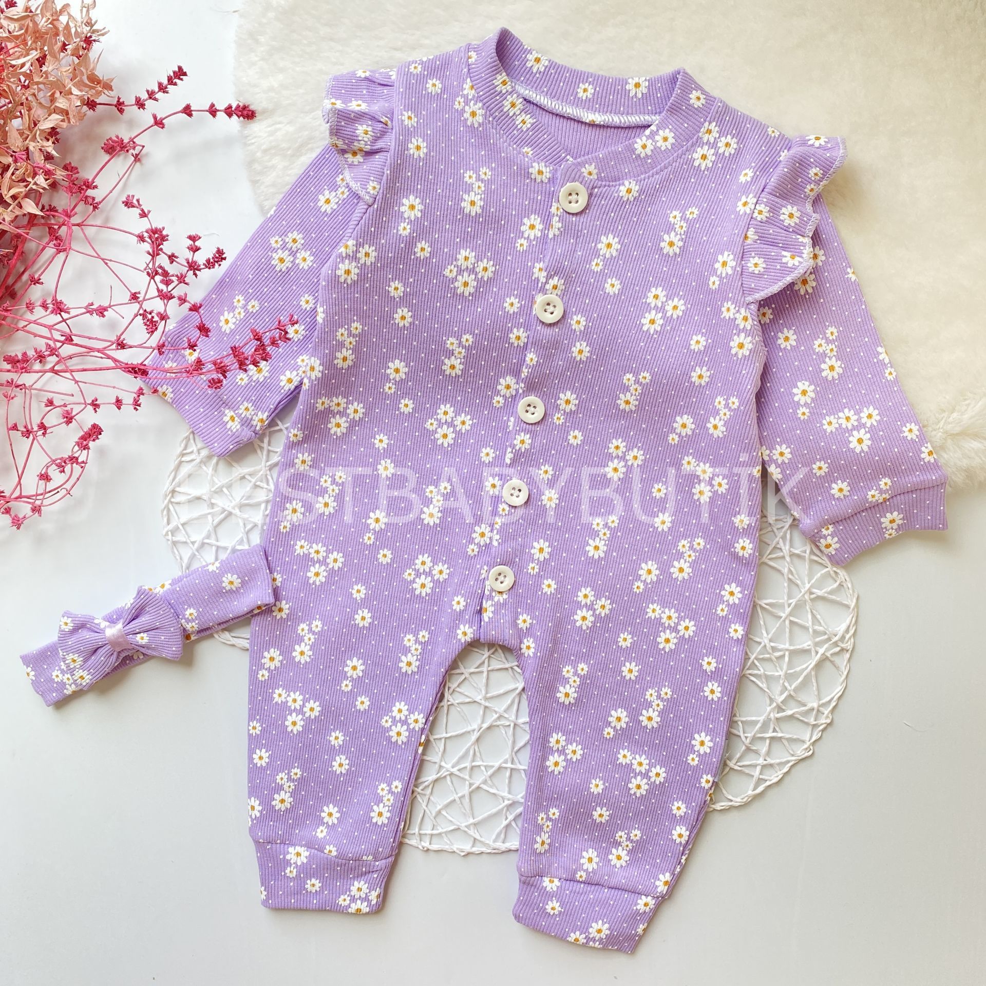 MOR PAPATYA FİTİLLİ TULUM VE BANDANASI