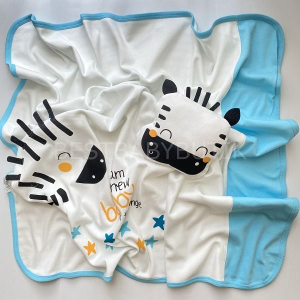 İMAJ ZEBRA ÇİFT TARAFLI ÇİFT KATLI BÜYÜK BOY OYUNCAKLI BATTANİYE 90x90 CM
