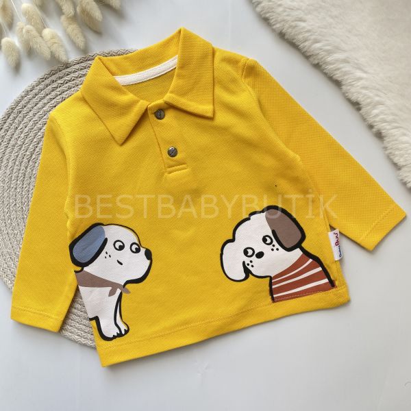 ŞİRİN KÖPEKCİK LAKOS DETAYLI KOT PANTOLONLU 2’Lİ TAKIM