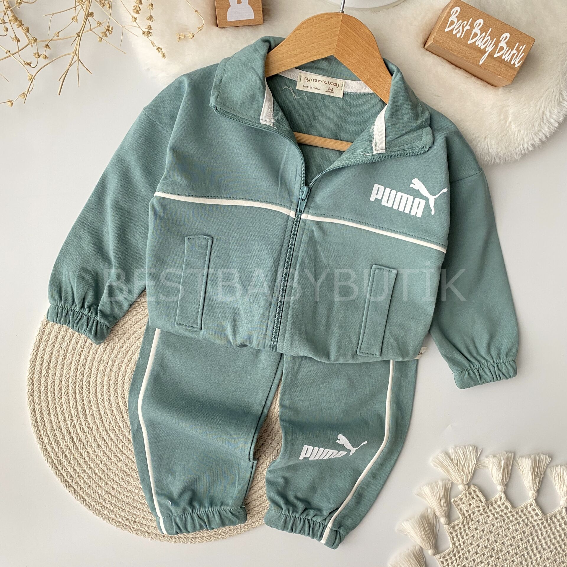 Puma Baskılı Önden Fermuarlı Mevsimlik Eşofman Takımı