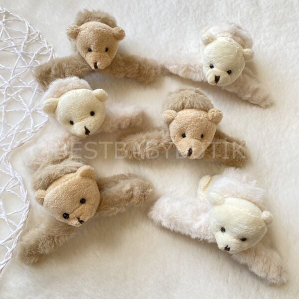 PELUŞ AYICIKLI MANDAL TOKA (ANNE VE ÇOCUK İÇİN) 11CM