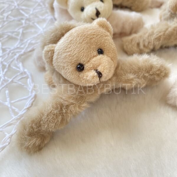 PELUŞ AYICIKLI MANDAL TOKA (ANNE VE ÇOCUK İÇİN) 11CM