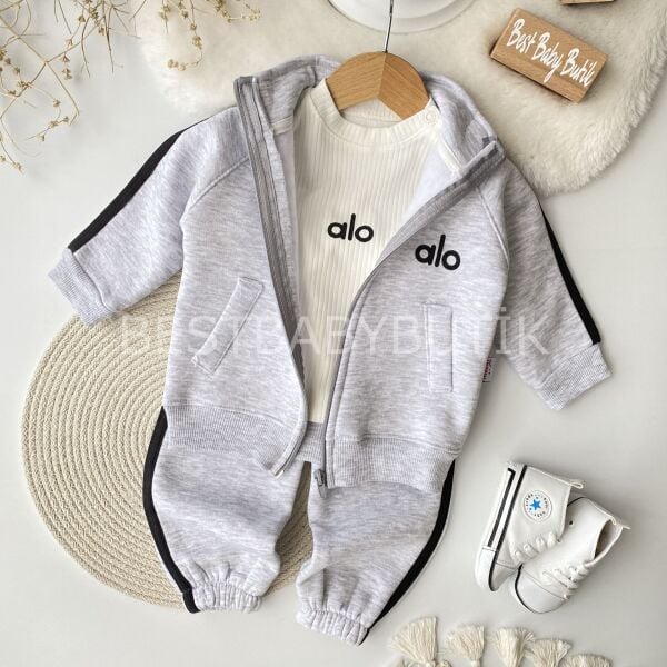 ALO Baskılı Spor Tarz 3’Lü Eşofman Takımı (MEVSİMLİK)