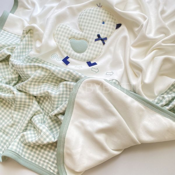 GAYE KUŞ DETAYLI PÖTİKARE  FİTİLLİ ÇİFT TARAFLI BÜYÜK BOY BATTANİYE 85x90 cm