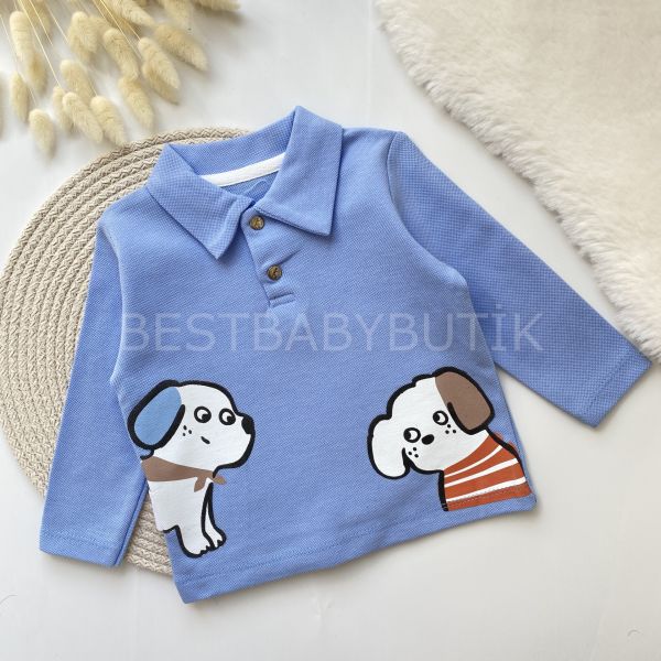 ŞİRİN KÖPEKCİK LAKOS DETAYLI KOT PANTOLONLU 2’Lİ TAKIM
