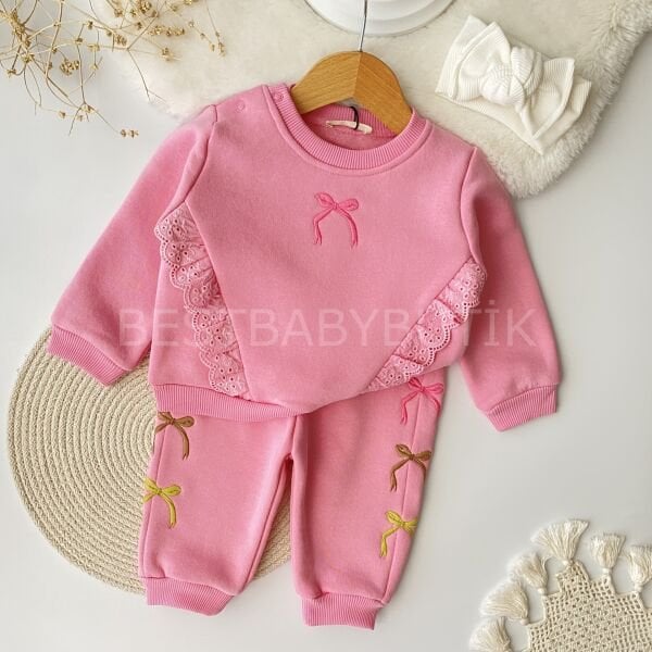 Kurdale Nakışlı Fisto Detaylı Şardonlu 2’Li Takım