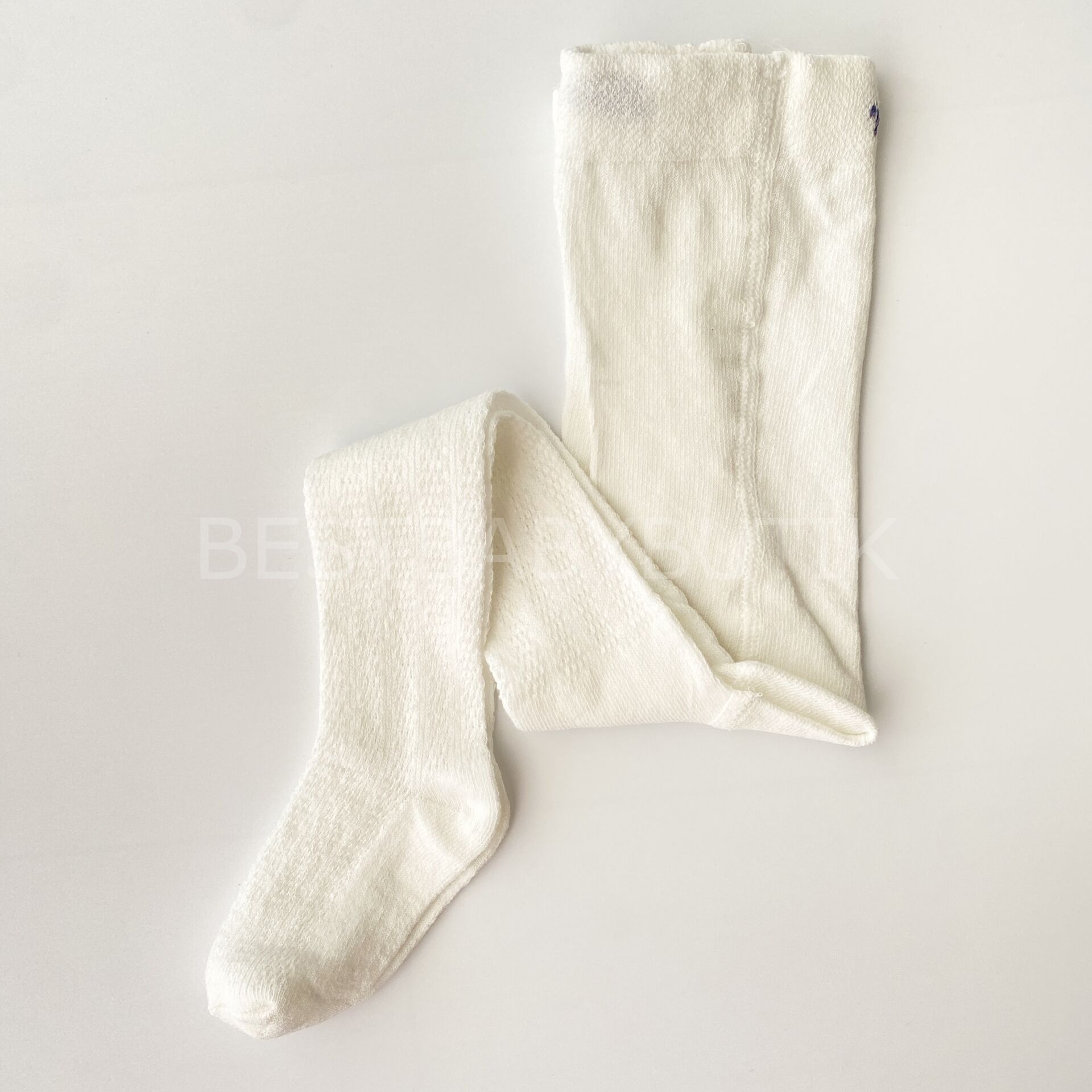 Kremrengi Kendinden Desenli  Külotlu Çorap 12-24 AY