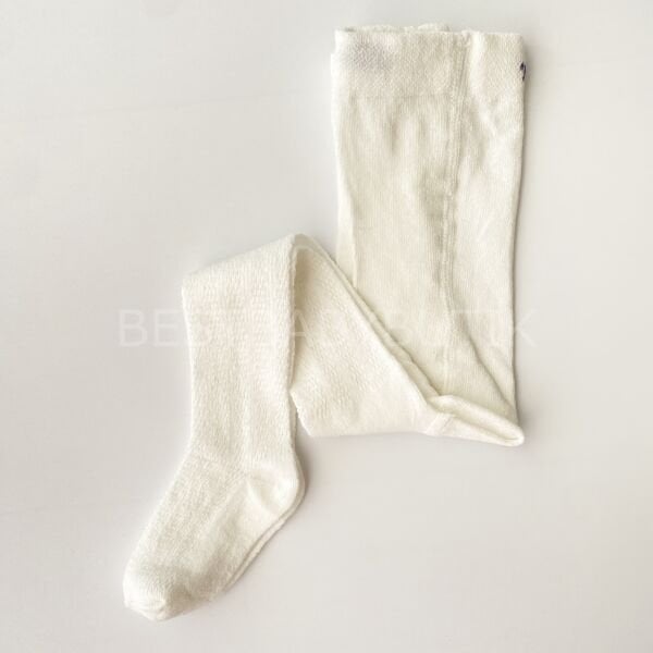 Kremrengi Kendinden Desenli  Külotlu Çorap 12-24 AY