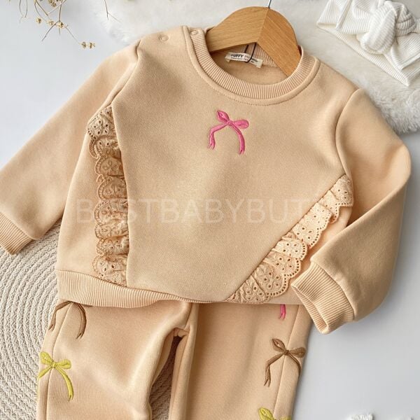 Kurdale Nakışlı Fisto Detaylı Şardonlu 2’Li Takım