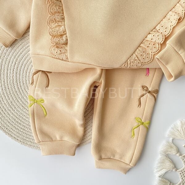 Kurdale Nakışlı Fisto Detaylı Şardonlu 2’Li Takım