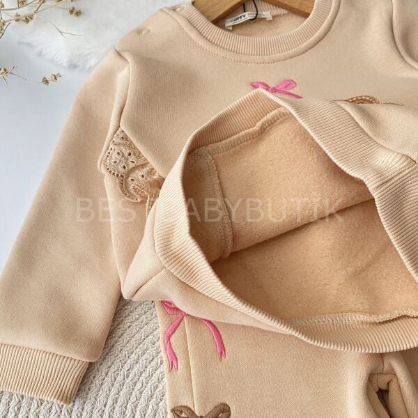 Kurdale Nakışlı Fisto Detaylı Şardonlu 2’Li Takım