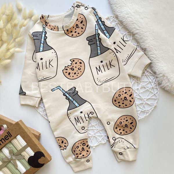 MİLK KURABİYE BASKILI 2 İP TULUM (BEJ)