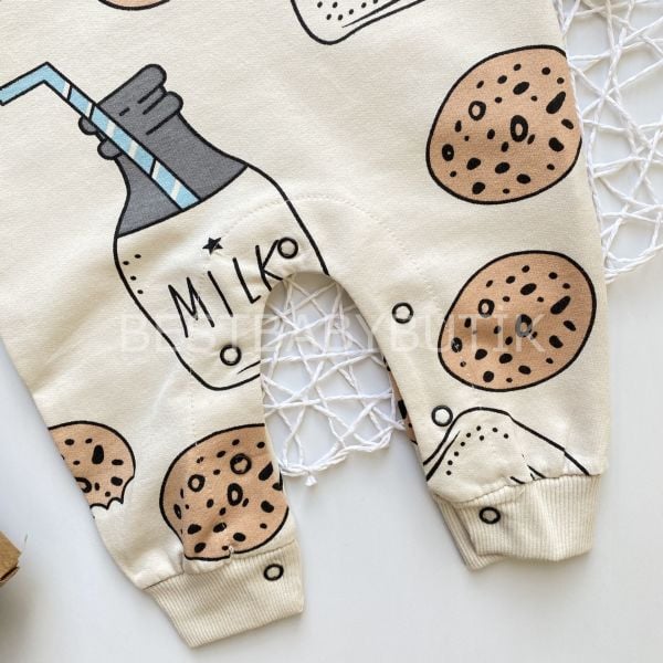 MİLK KURABİYE BASKILI 2 İP TULUM (BEJ) 3-6 AY