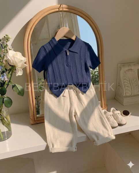 Triko Tişört Ve Keten Pantolon 4 YAŞ