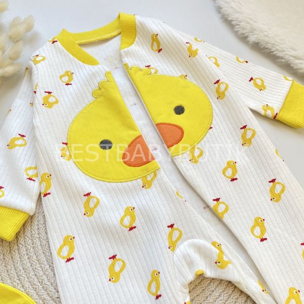 MİNİK CİVCİVLER  FİTİLLİ FERMUARLI TULUM VE BERESİ 9-12 AY