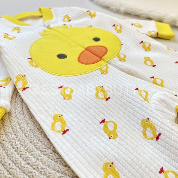 MİNİK CİVCİVLER  FİTİLLİ FERMUARLI TULUM VE BERESİ 9-12 AY