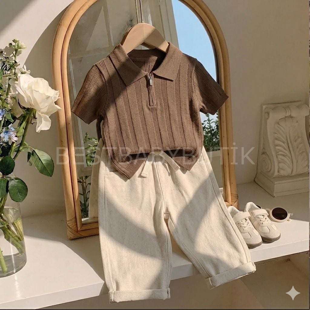 Triko Tişört Ve Keten Pantolon 1 YAŞ