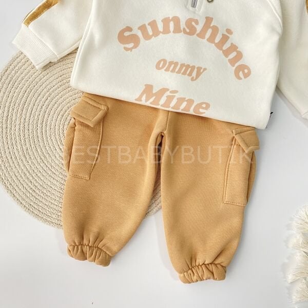 Mine Kurdaleli Fermuar Detaylı Cepli Oversize Şardonlu 2’Li Takım 6-9 AY