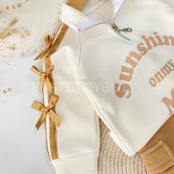 Mine Kurdaleli Fermuar Detaylı Cepli Oversize Şardonlu 2’Li Takım 6-9 AY