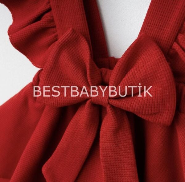 JESSİCA FIRFIRLI KURDALE DETAYLI FİSTO TİŞÖRTLÜ ELBİSE