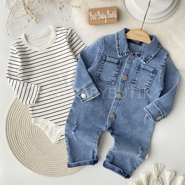 Çizgili Badili Kot Tulum