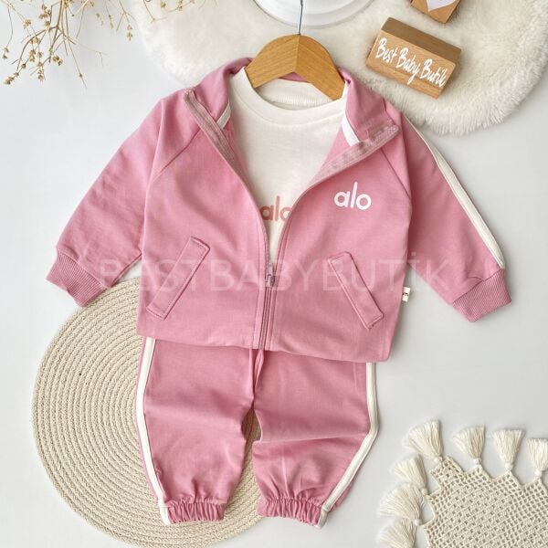 ALO Baskılı Spor Tarz Mevsimlik 3’Lü Eşofman Takımı