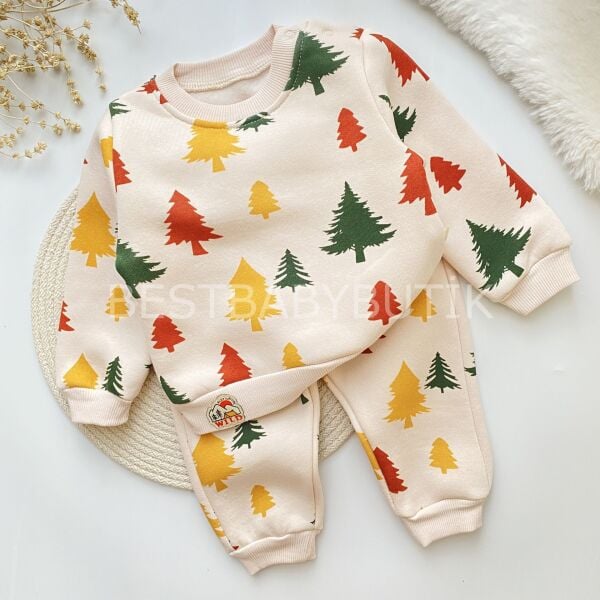 RENKLİ AĞAÇLAR ŞARDONLU KIŞLIK  2 ‘Lİ TAKIM