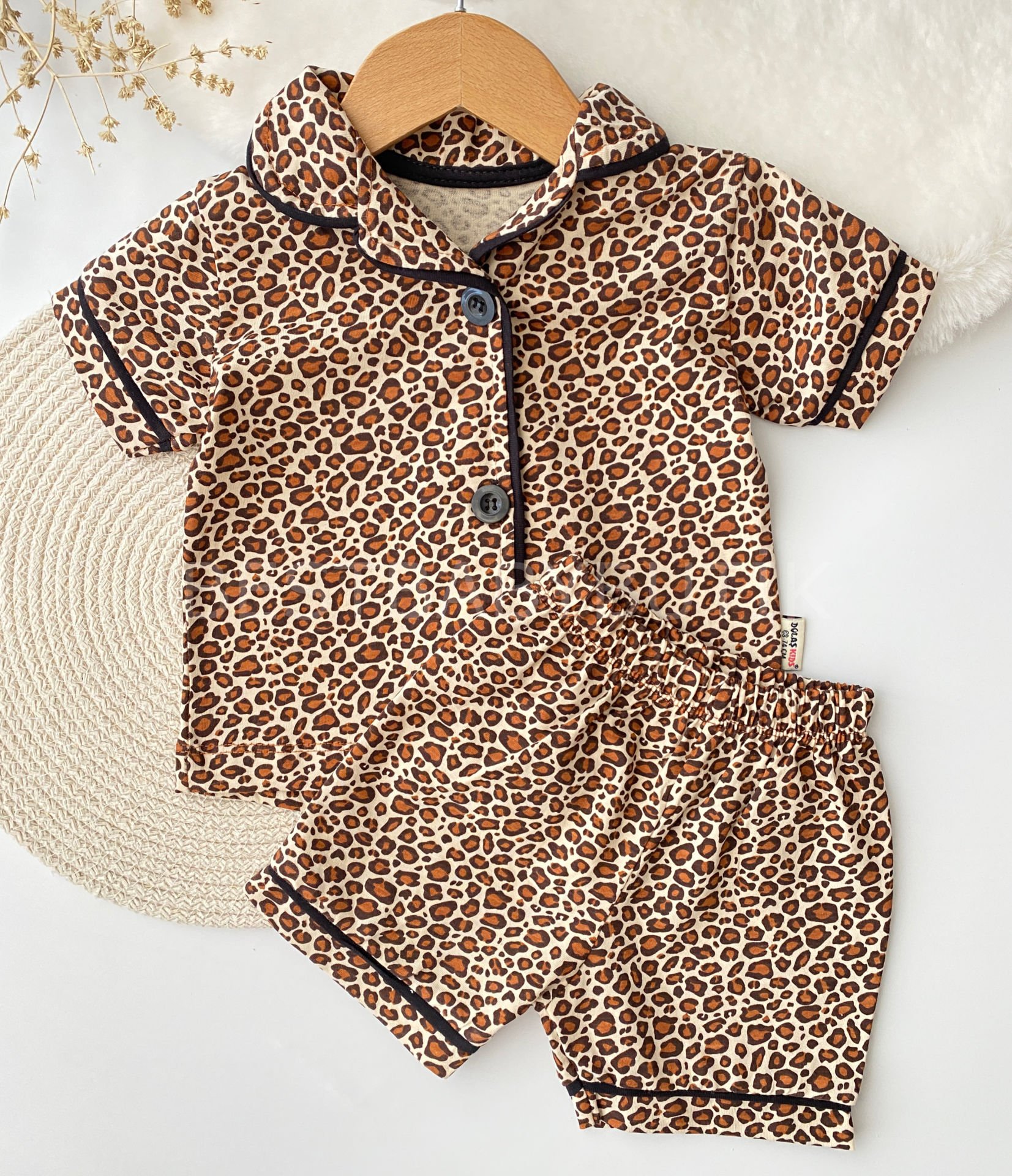 Leopar Desenli Pijama Takımı