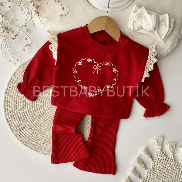 Kalp Kurdaleli Fistolu İspanyol Paça 2’Li Takım