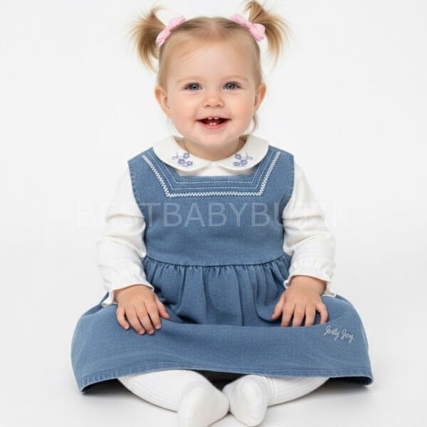 Liya Nakış Detaylı Badili Kot Jile- AÇIK MAVİ