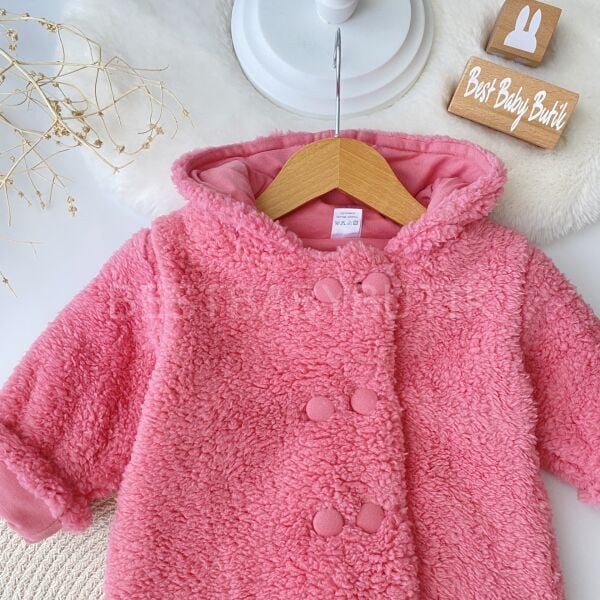 Peluş Düğmeli Astarlı %100 Pamuk Tulum