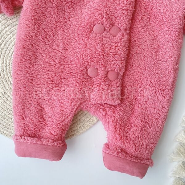 Peluş Düğmeli Astarlı %100 Pamuk Tulum