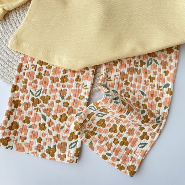 Çiçek Nakışlı Bol Paça 2’Li Takım 6-9 AY