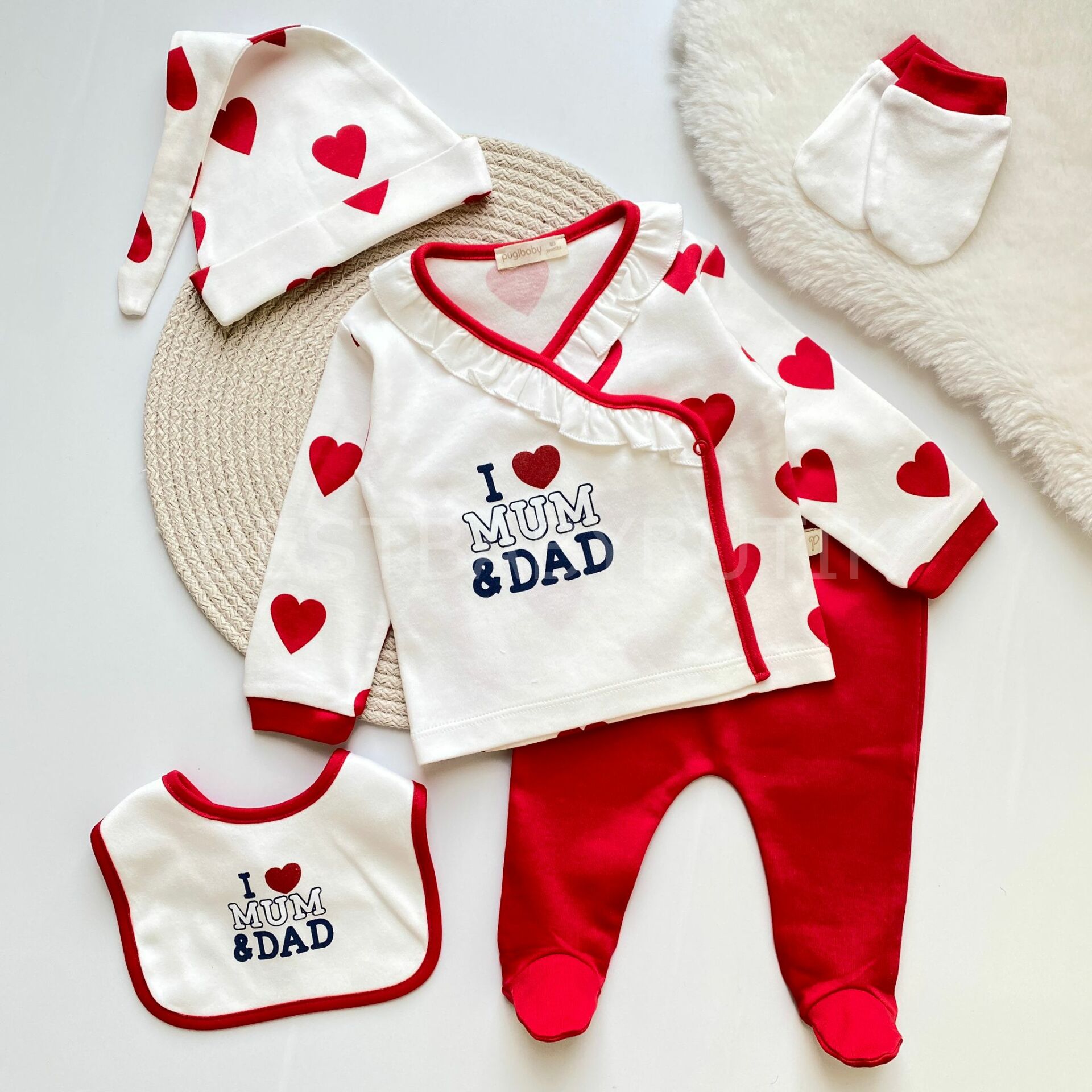 YENİ SEZON MUM&DAD 5 PARÇA HASTANE ÇIKIŞI SETİ
