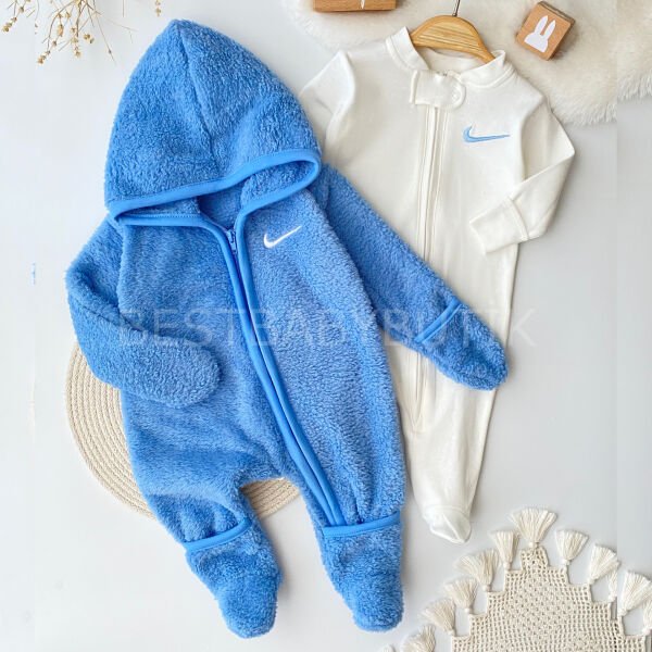 Nıke Nakışlı Peluş Kapşonlu 2’Li Tulum Seti