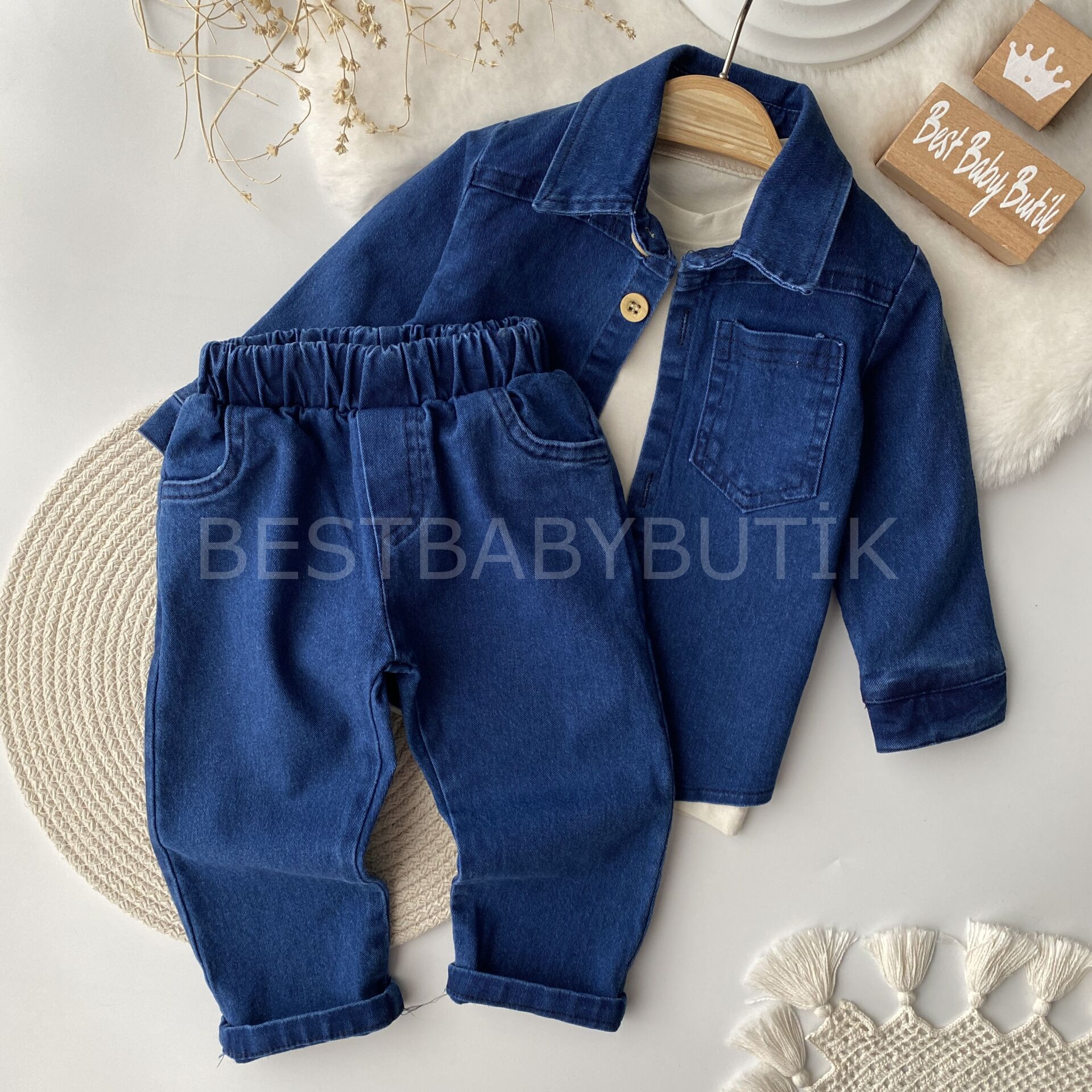 Edwırd Mini Cep Detaylı 3’Lü Kot Takım 18-24 AY